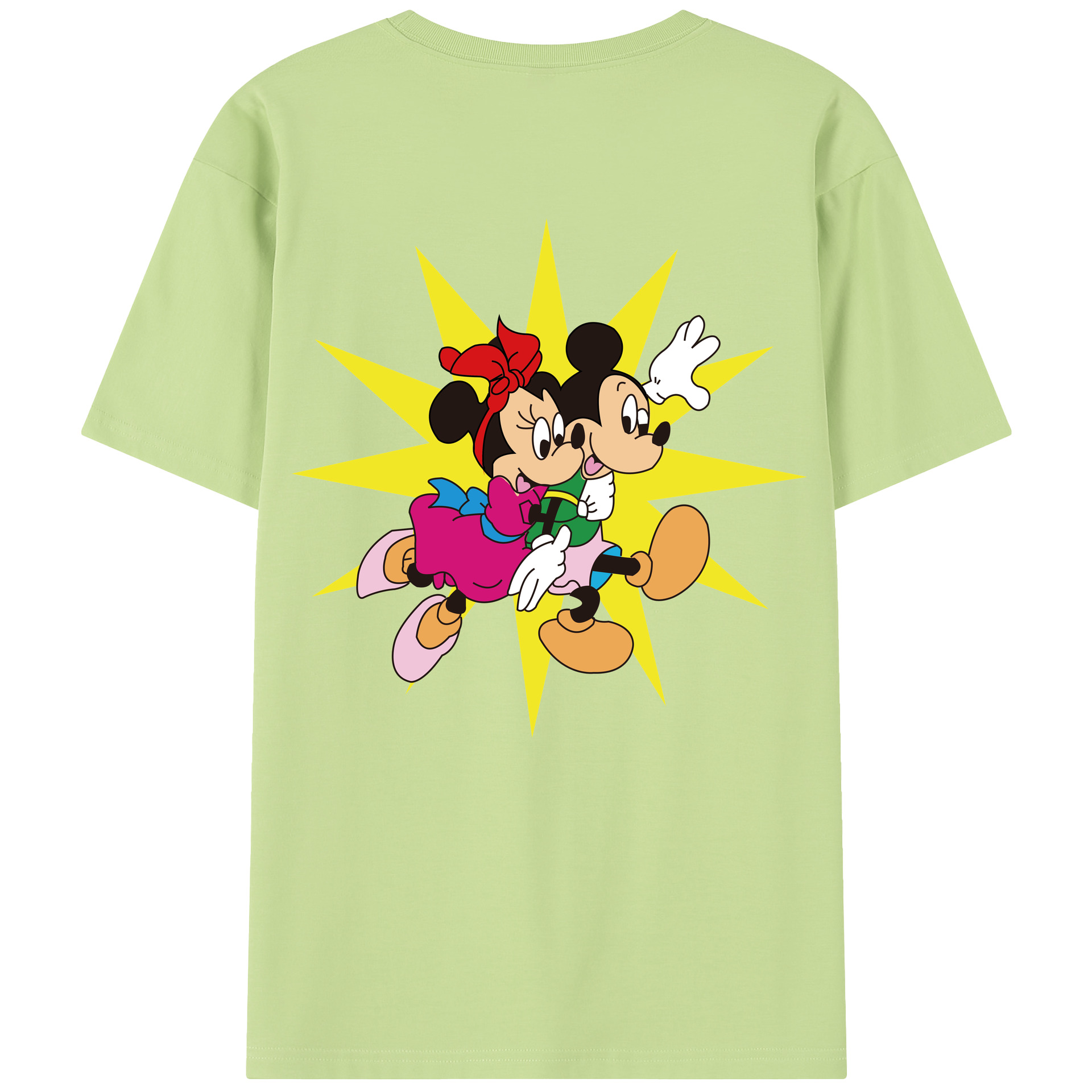 （画像用） ミッキーマウス Mickey Mouse 綿100％半袖Tシャツ（背面プリント）